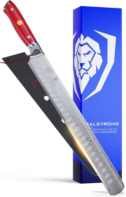 Carving Set — Slicing Knife & Meat Fork — AUS-10V Japanese Steel, 62+ HRC — For Holiday Roast Carving, BBQ Brisket & Whole-Bird Service — G10 Handles, Sheaths, Shogun ELITE, customer support