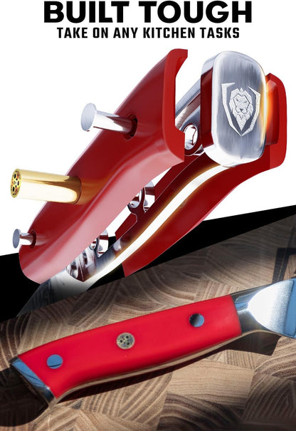 Carving Set — Slicing Knife & Meat Fork — AUS-10V Japanese Steel, 62+ HRC — For Holiday Roast Carving, BBQ Brisket & Whole-Bird Service — G10 Handles, Sheaths, Shogun ELITE, customer support