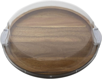 Build-a-Board Cutting Board with Single Compartment and Clear Locking Lid for Charcuterie, Snacks, and More, Bamboo