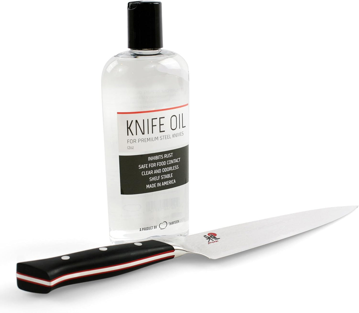 Knife and Honing Oil 12oz - Food Safe, Protects Carbon Steel Knives, Sharpening Stone Ready, Made for Chefs