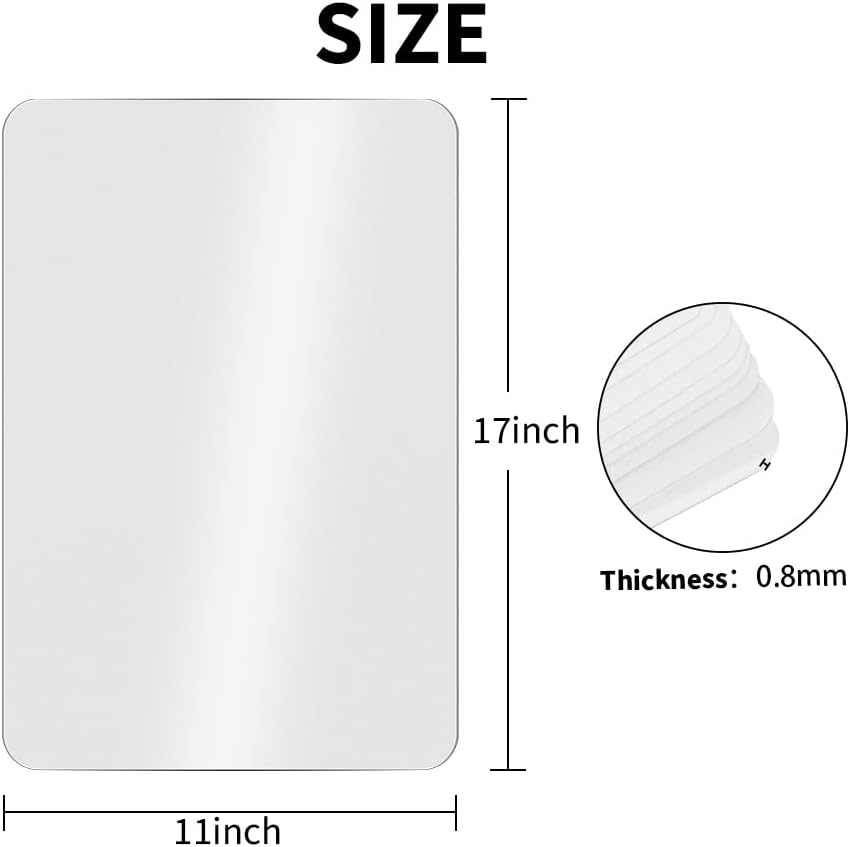 15 Pack Plastic Cutting Mats, Frosted Clear Flexible Kitchen Cutting Board, Plastic Placemats Table Mats, 17 x 11 Inches