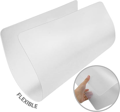 15 Pack Plastic Cutting Mats, Frosted Clear Flexible Kitchen Cutting Board, Plastic Placemats Table Mats, 17 x 11 Inches