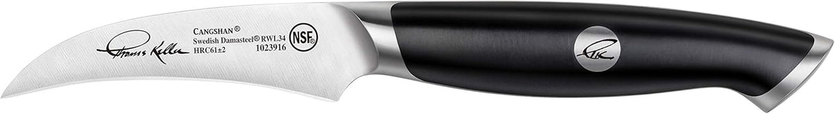 Cangshan Thomas Keller Signature Collection Swedish Powder Steel Forged, 2.75-Inch Peeling Knife, Black