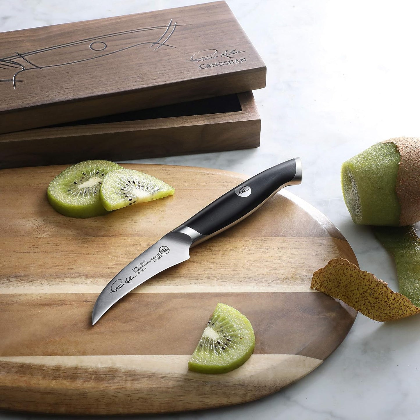 Cangshan Thomas Keller Signature Collection Swedish Powder Steel Forged, 2.75-Inch Peeling Knife, Black