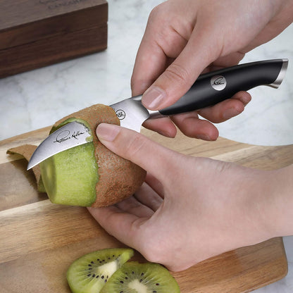 Cangshan Thomas Keller Signature Collection Swedish Powder Steel Forged, 2.75-Inch Peeling Knife, Black