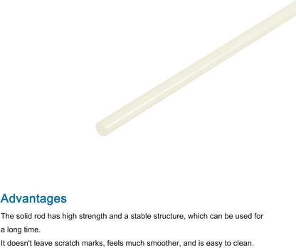 Alumina Ceramic Rod Solid Cylinder Whetstone 4mmx100mm Sharpening for Knives Scissors, Cream