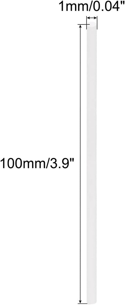 Alumina Ceramic Rod Solid Cylinder Whetstone 4mmx100mm Sharpening for Knives Scissors, Cream