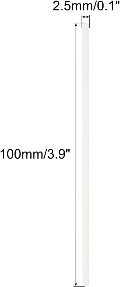 Alumina Ceramic Rod Solid Cylinder Whetstone 4mmx100mm Sharpening for Knives Scissors, Cream