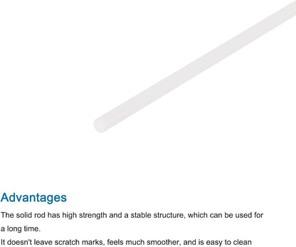 Alumina Ceramic Rod Solid Cylinder Whetstone 4mmx100mm Sharpening for Knives Scissors, Cream