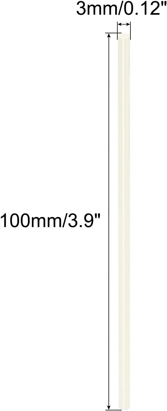 Alumina Ceramic Rod Solid Cylinder Whetstone 4mmx100mm Sharpening for Knives Scissors, Cream
