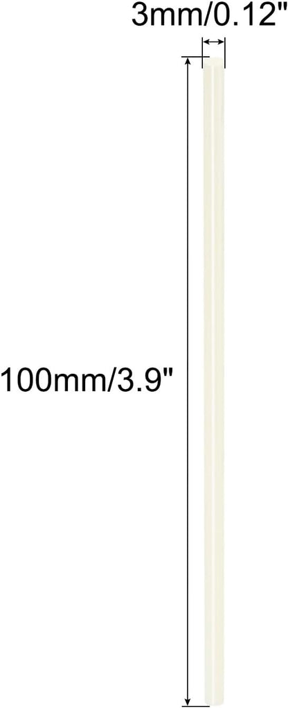 Alumina Ceramic Rod Solid Cylinder Whetstone 4mmx100mm Sharpening for Knives Scissors, Cream