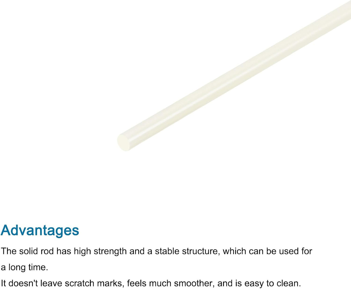 Alumina Ceramic Rod Solid Cylinder Whetstone 4mmx100mm Sharpening for Knives Scissors, Cream