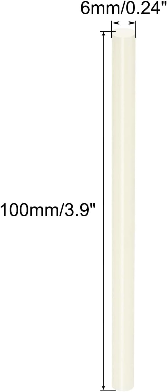Alumina Ceramic Rod Solid Cylinder Whetstone 4mmx100mm Sharpening for Knives Scissors, Cream