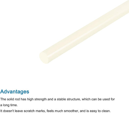 Alumina Ceramic Rod Solid Cylinder Whetstone 4mmx100mm Sharpening for Knives Scissors, Cream