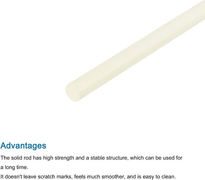 Alumina Ceramic Rod Solid Cylinder Whetstone 4mmx100mm Sharpening for Knives Scissors, Cream