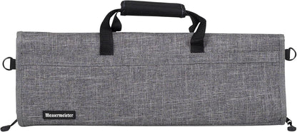 Preservation 12-Pocket Knife Luggage, Heather Gray - 12 Elasticized, Reinforced Pockets for Culinary Tools - Holds Up to 18” Knife - Made From 100% Recycled Water Bottles