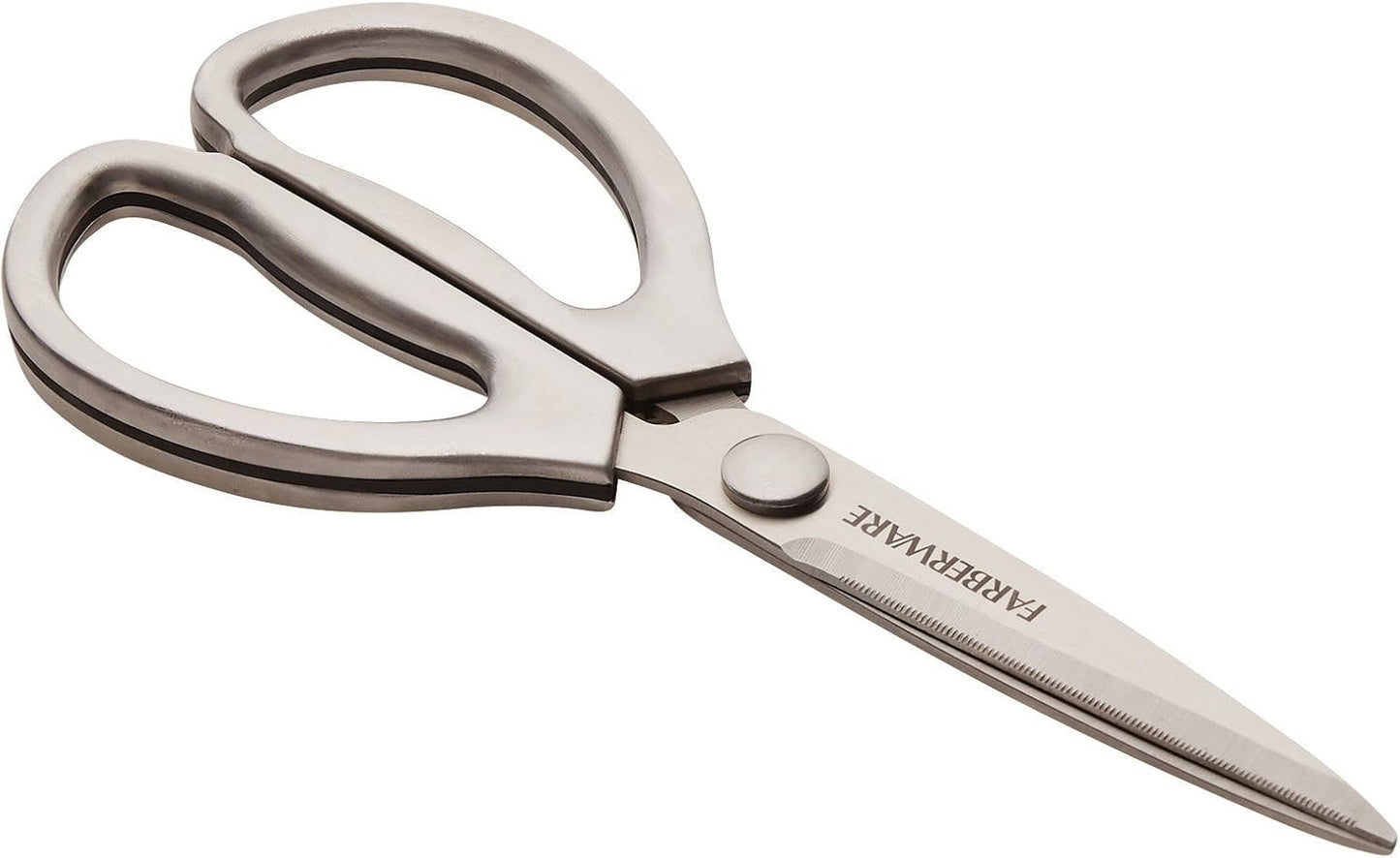 All Purpose High Carbon Stainless Steel Shears with Contoured Handles, Silver