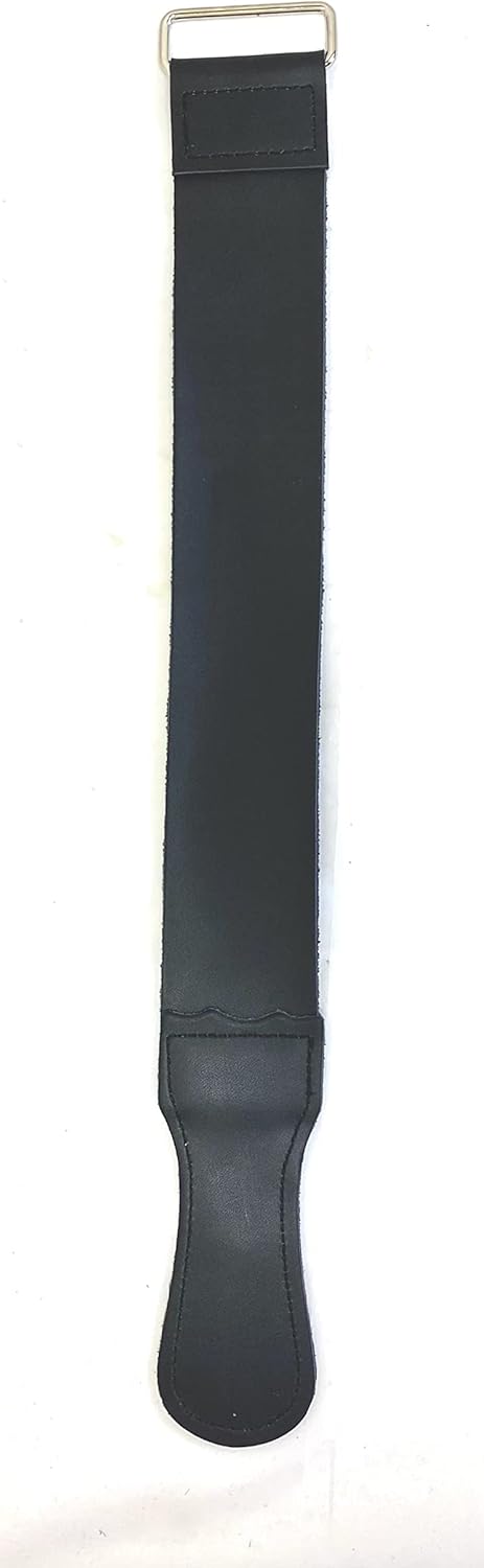 Leather Strop 2" x 18" – Genuine Cowhide Razor Strop for Straight Razor, Knives, Chisels – Double-Sided Barber Strop for Sharpening & Honing – Premium Quality, Black