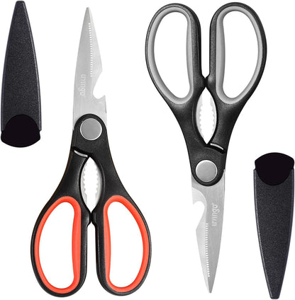 8 Inch Kitchen Scissors Heavy Duty Meat Shears 2 Pack