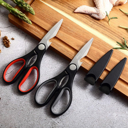 8 Inch Kitchen Scissors Heavy Duty Meat Shears 2 Pack