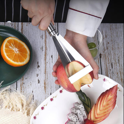Fruit Carving Knife, 2 Pack Fruit Cutter, Stainless Steel Vegetable Carving Tools, Triangular Shape DIY Carving Knives for Home Kitchen Platter Tray Decoration（Silver）