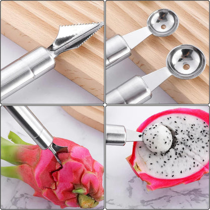 Fruit Carving Knife, 2 Pack Fruit Cutter, Stainless Steel Vegetable Carving Tools, Triangular Shape DIY Carving Knives for Home Kitchen Platter Tray Decoration（Silver）