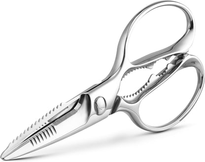 Heavy Duty Kitchen Scissors, Kitchen Shears for Meat, Chicken, Fish, Poultry, Herb and Bread - Stainless Steel Detachable All Purpose Cooking Shears, Dishwasher Safe