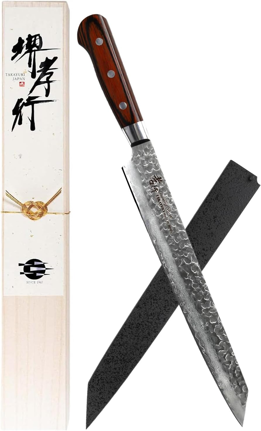 Sakai Takayuki 【The knife brand favored by Japanese chefs】 Damascus Sushi Sashimi Yanagiba Japanese 10.5 inch (MPN DY270)