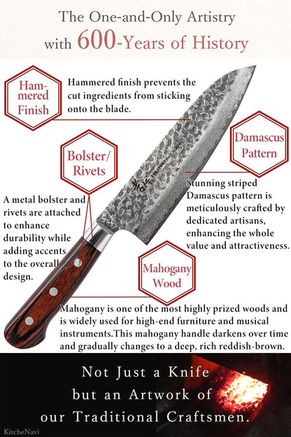 Sakai Takayuki 【The knife brand favored by Japanese chefs】 Damascus Sushi Sashimi Yanagiba Japanese 10.5 inch (MPN DY270)