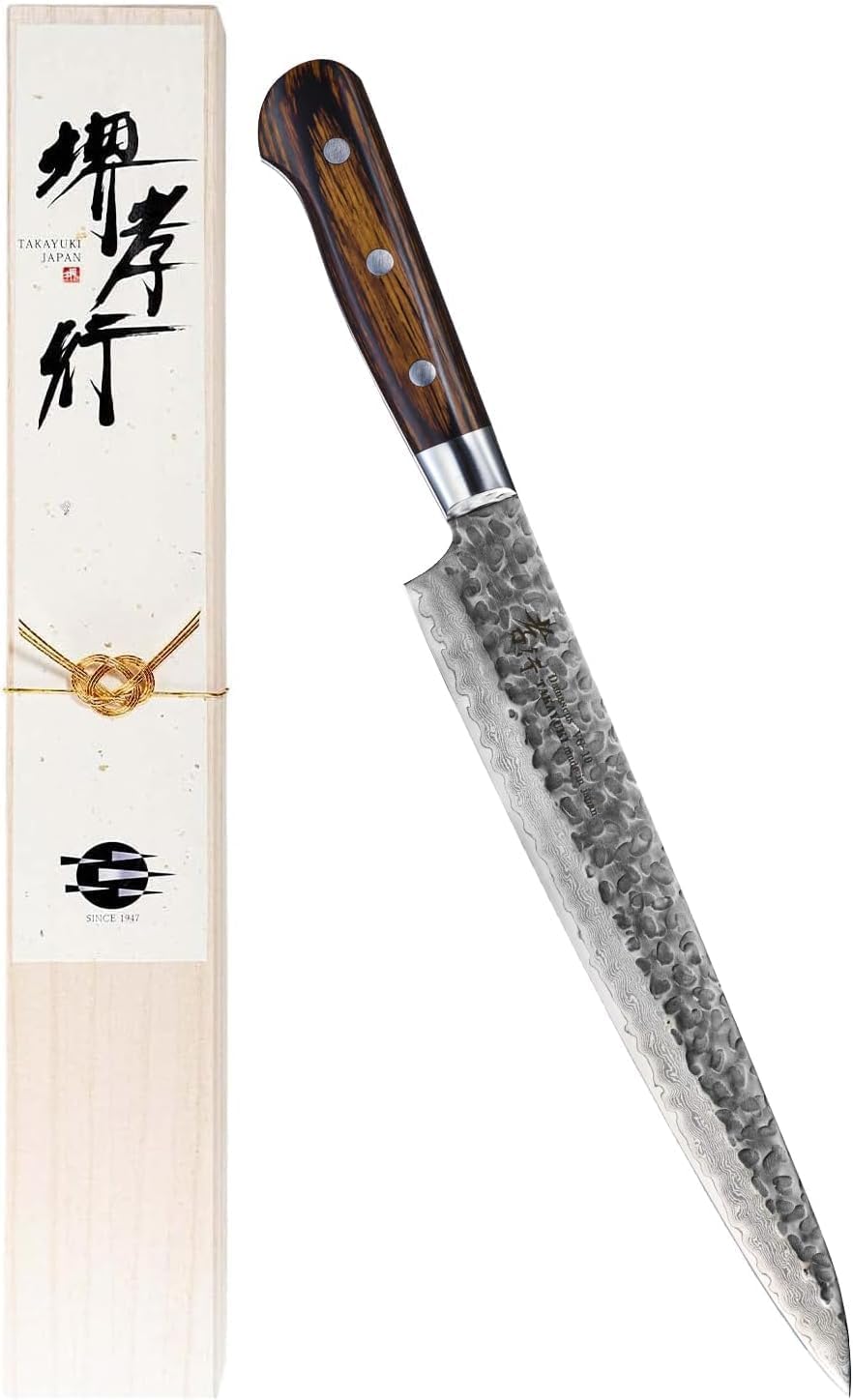 Sakai Takayuki 【The knife brand favored by Japanese chefs】 Damascus Sushi Sashimi Yanagiba Japanese 10.5 inch (MPN DY270)