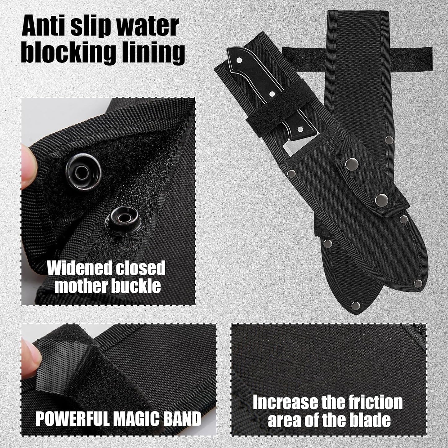 Universal Knife Sheath,Oxford Chef Knife Sheaths for Fixed Blade Knives | Knife Scabbard Cover, Shop Knife Sheath Knives Sleeves Case Edge Guards Blade Protectors for Outdoor