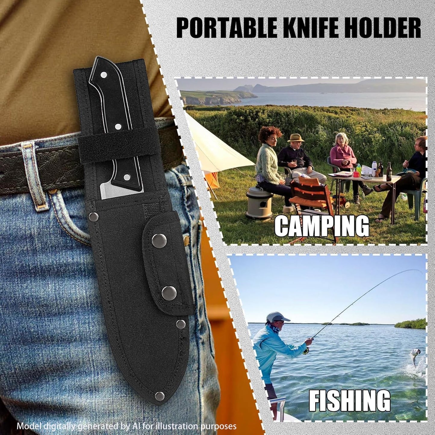 Universal Knife Sheath,Oxford Chef Knife Sheaths for Fixed Blade Knives | Knife Scabbard Cover, Shop Knife Sheath Knives Sleeves Case Edge Guards Blade Protectors for Outdoor