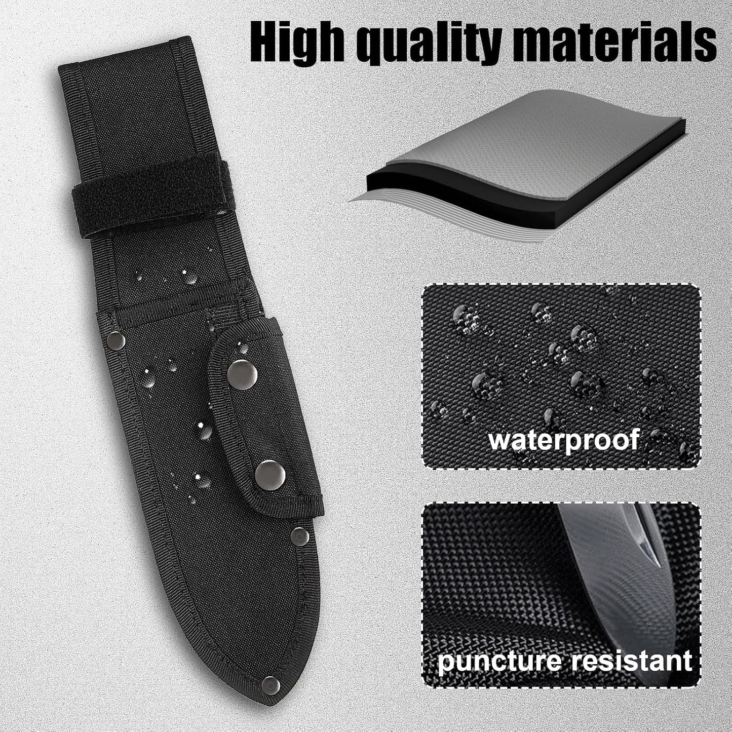 Universal Knife Sheath,Oxford Chef Knife Sheaths for Fixed Blade Knives | Knife Scabbard Cover, Shop Knife Sheath Knives Sleeves Case Edge Guards Blade Protectors for Outdoor
