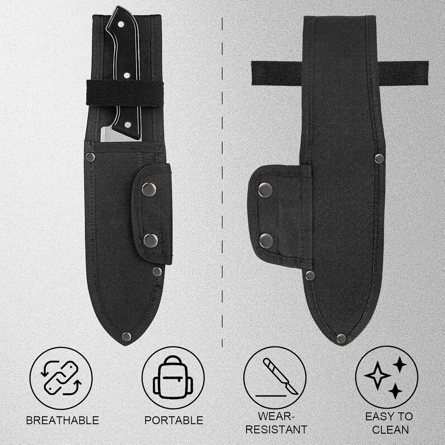 Universal Knife Sheath,Oxford Chef Knife Sheaths for Fixed Blade Knives | Knife Scabbard Cover, Shop Knife Sheath Knives Sleeves Case Edge Guards Blade Protectors for Outdoor