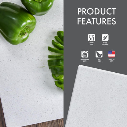 Superboard Pastry Board and Cutting Boards, Set of Two, Midnight Granite Color