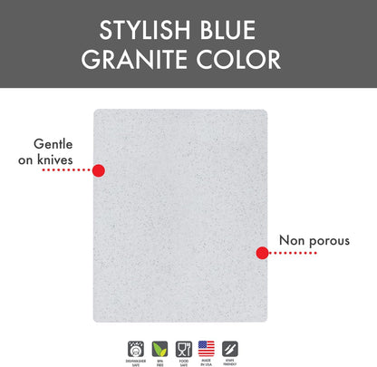 Superboard Pastry Board and Cutting Boards, Set of Two, Midnight Granite Color