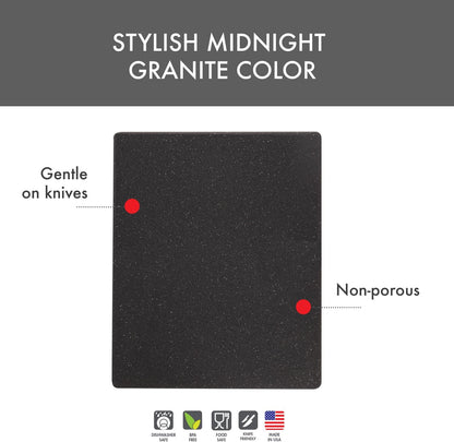 Superboard Pastry Board and Cutting Boards, Set of Two, Midnight Granite Color