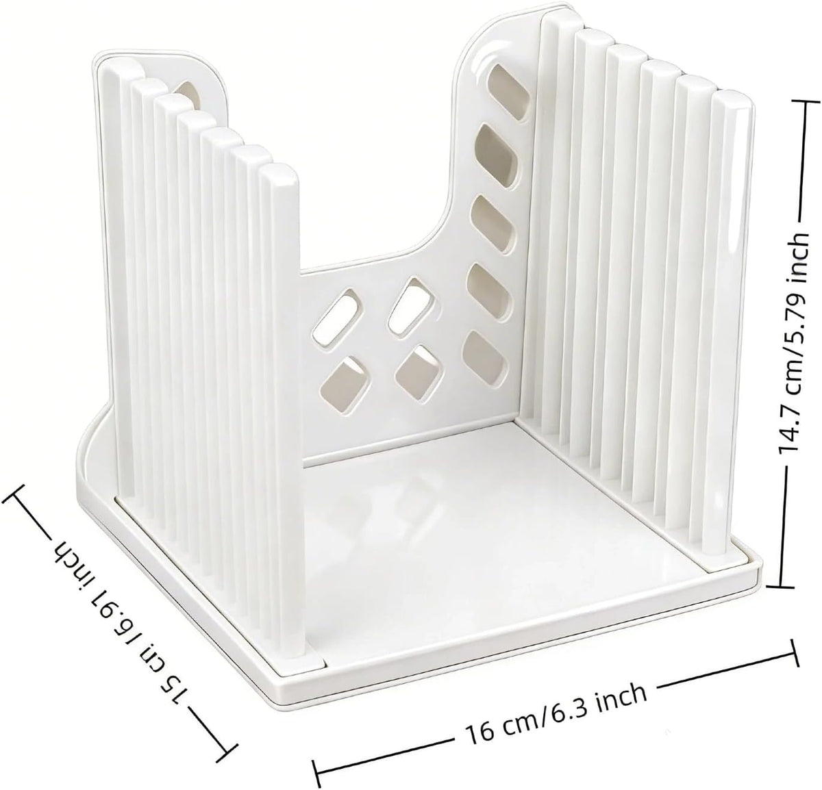 Bread Slicer for Homemade Breads, Toast Slicer, Adjustable Thickness Slicing Guide, Foldable Portable Bread Cutter Suitability for Homemade Breads, Bagels, Loafs, Cakes - Kitchen Baking Tool