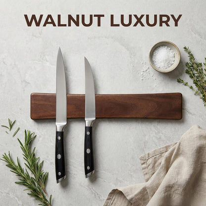 12 Inch Magnetic Knife Strip, Acacia Wood Knife Magnetic Holder | Wall & Refrigerator Mount, No Drilling Adhesive, Strong Magnetic Strip, Kitchen Utensil & Tool Organizer