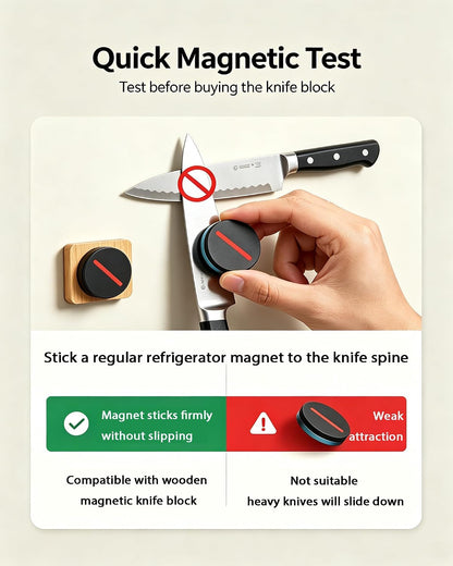 12 Inch Magnetic Knife Strip, Acacia Wood Knife Magnetic Holder | Wall & Refrigerator Mount, No Drilling Adhesive, Strong Magnetic Strip, Kitchen Utensil & Tool Organizer