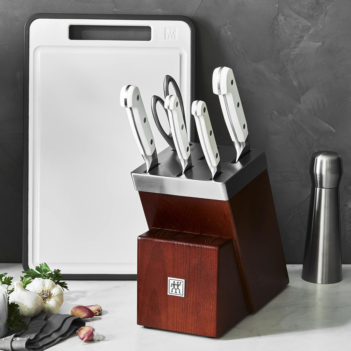 Pro Le Blanc 7-pc Self-Sharpening Knife Block Set
