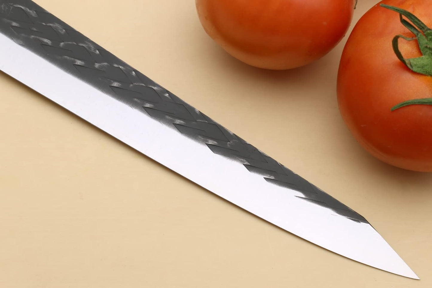 Yoshihiro High Performance SLD Kurouchi Sujihiki Kiritsuke Slicer Knife Ebony Handle (10.5"(270mm) & No Saya)