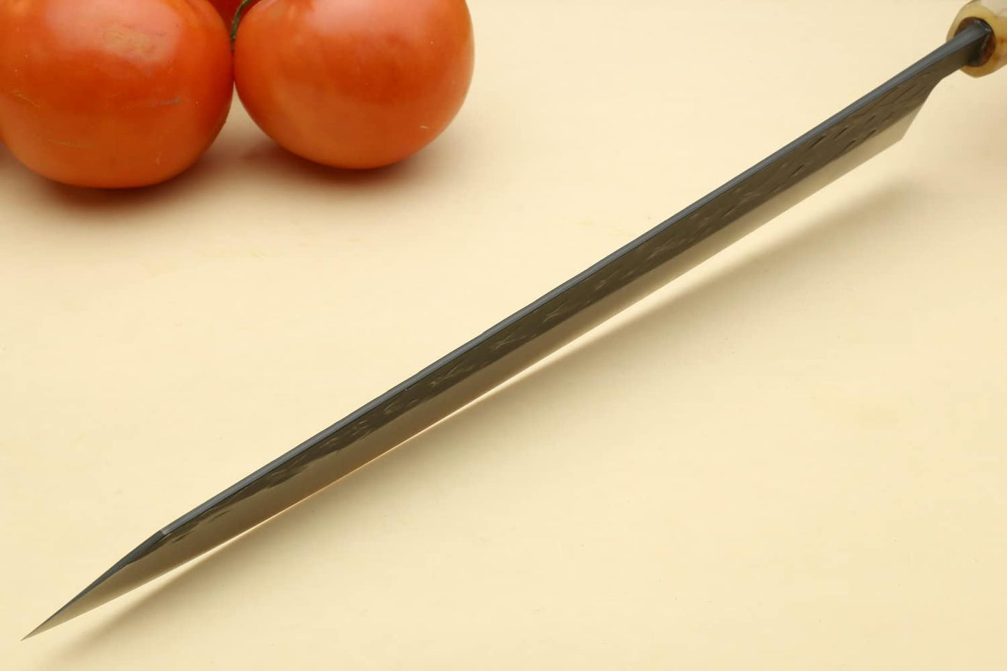 Yoshihiro High Performance SLD Kurouchi Sujihiki Kiritsuke Slicer Knife Ebony Handle (10.5"(270mm) & No Saya)