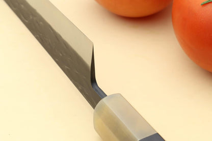 Yoshihiro High Performance SLD Kurouchi Sujihiki Kiritsuke Slicer Knife Ebony Handle (10.5"(270mm) & No Saya)