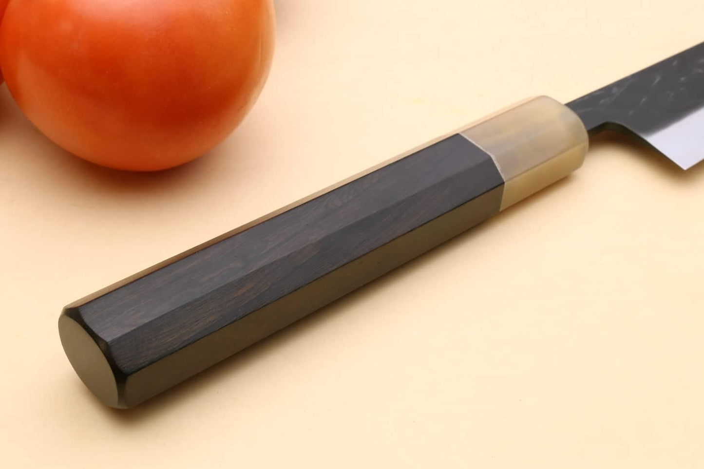 Yoshihiro High Performance SLD Kurouchi Sujihiki Kiritsuke Slicer Knife Ebony Handle (10.5"(270mm) & No Saya)