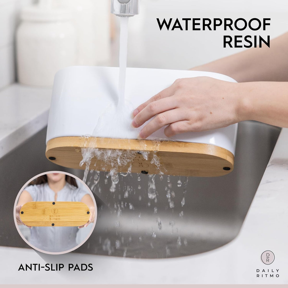 ® White Countertop Silverware Holder