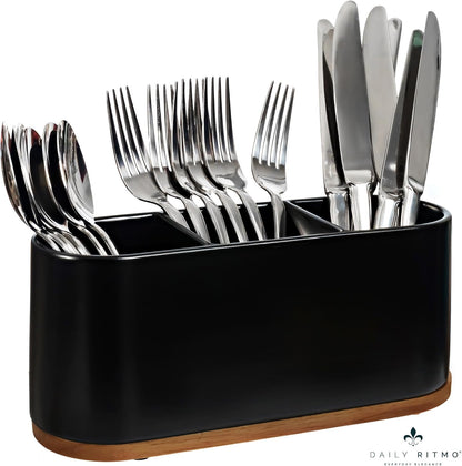 ® White Countertop Silverware Holder
