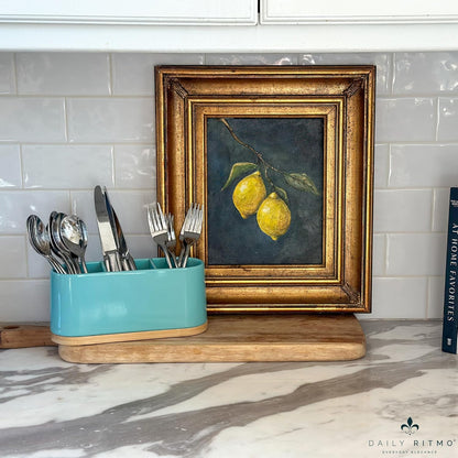 ® White Countertop Silverware Holder