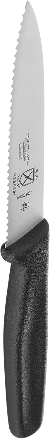 Pointed Tip Wavy Bar Knife, 4 Edge, Black