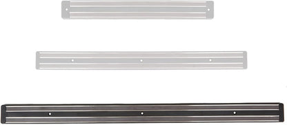 24" Magnetic Knife Holder Black with Plastic Base Dual Magnetic Strips Wall Mount Knife Rack with Optional Hanging Hooks for Kitchen Tool Storage